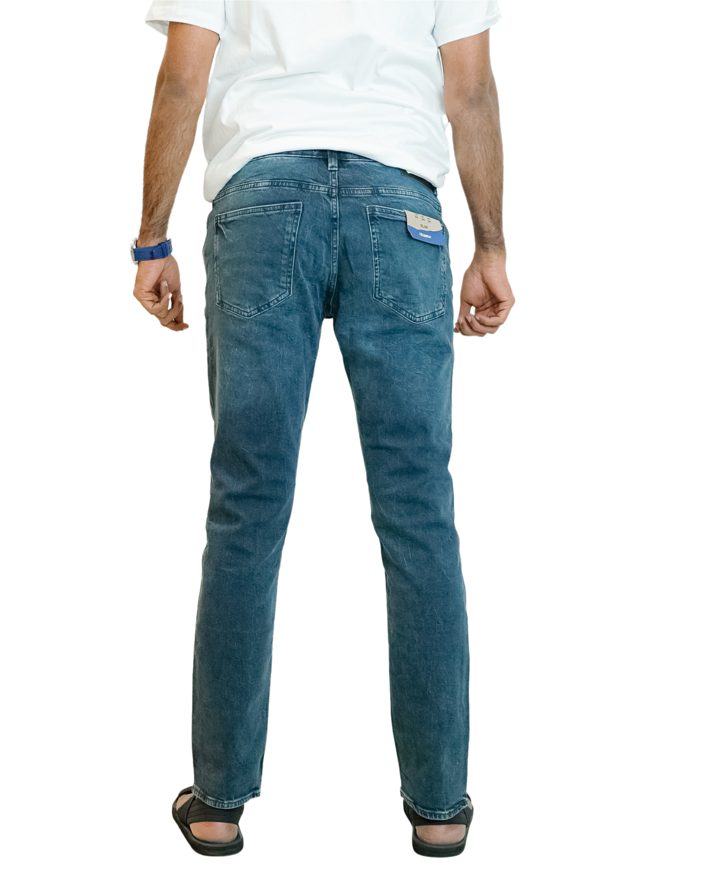 PNB Blue Men’s Slim Fit Washed Jeans