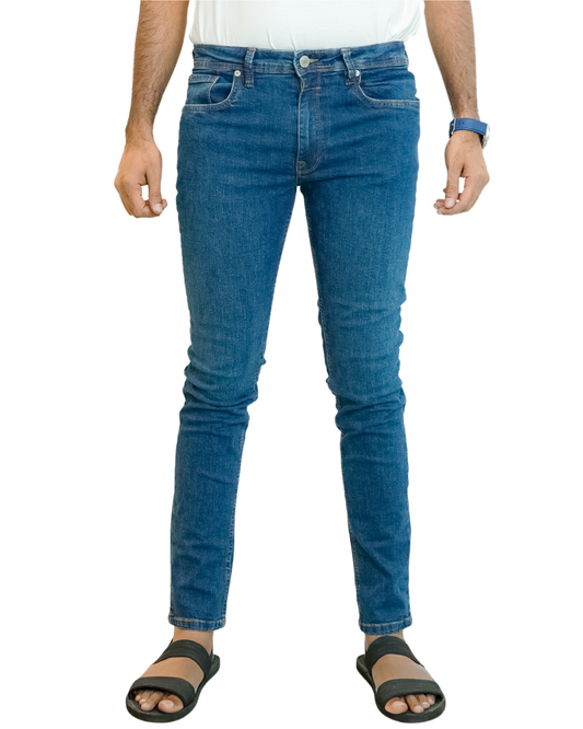 CLN Mid Blue Men’s Skinny Slim Fit Jeans