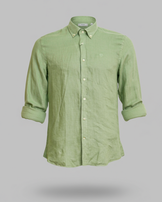 Buffon Linen Long Sleeve Shirt - Green