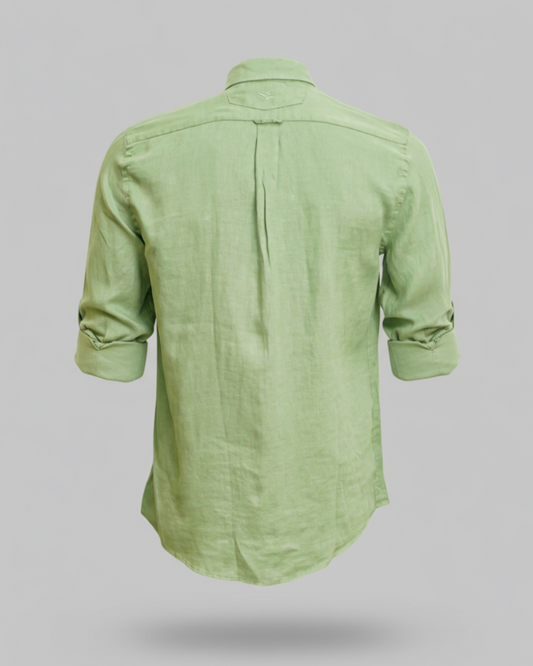 Buffon Linen Long Sleeve Shirt - Green