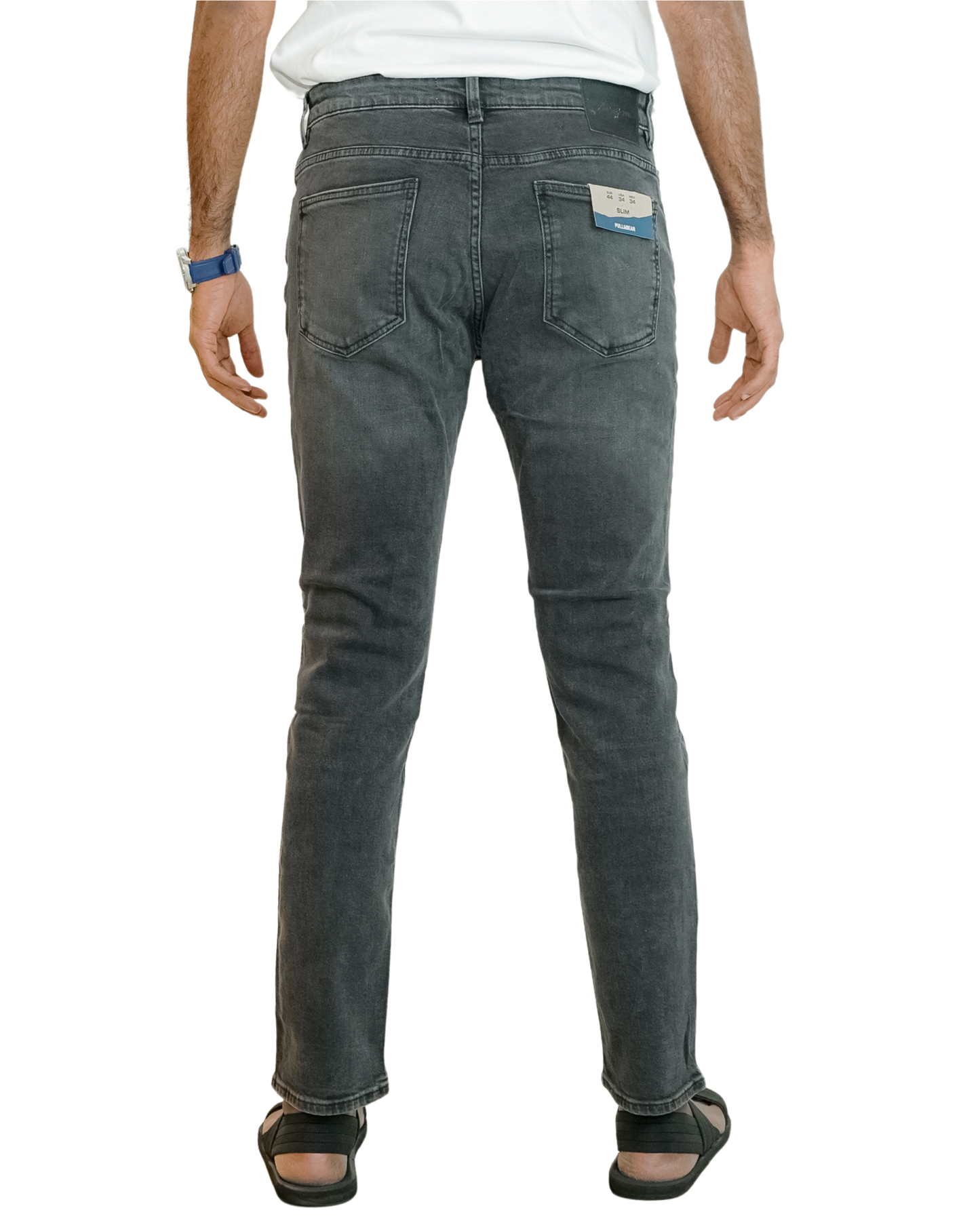 PNB Black Men’s Slim Fit Washed Jeans