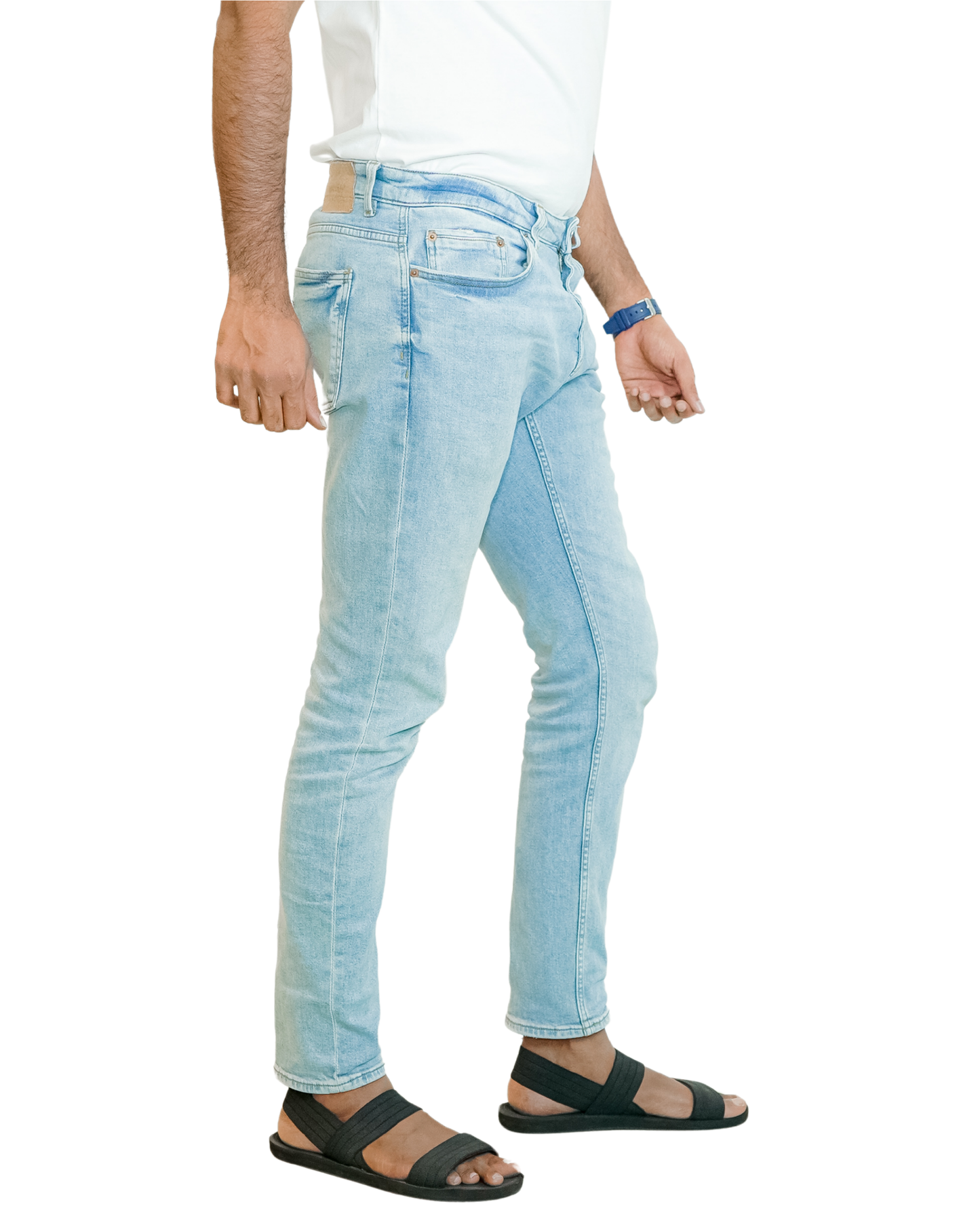 PNB Light Blue - Men's Denim Pant Slim Fit